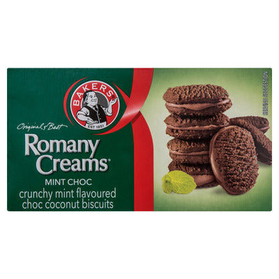 Bakers Mint Chocolate Romany Creams 200g