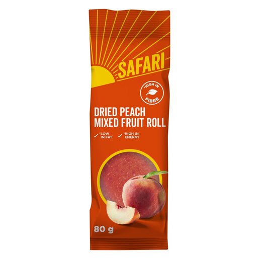 Safari Peach Fruit Roll 80g