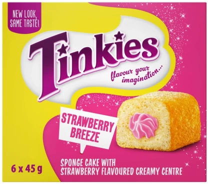 Tinkies Sponge Strawberry Breeze Cake (6x45 g)