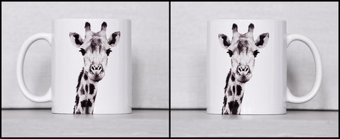 African Giraffe Stare Ceramic Coffee Mug