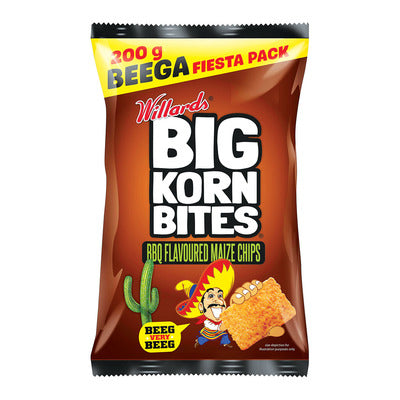 Willards Big Korn Bites Barbeque 200g9(Limit x2 per customer)