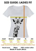 T-Shirt Black and White Giraffe Portrait
