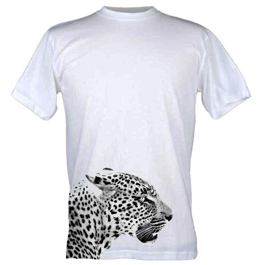 T-Shirt Black and White Side Leopard | The Cape Grocer T-Shirt Black and White Side Leopard | The Cape Grocer