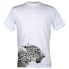 T-Shirt Black and White Side Leopard