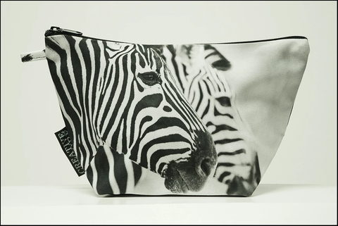 Triangle Toiletry Bag Black and White Collection