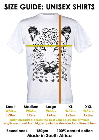 T-Shirt Black and White Cheetah Rock