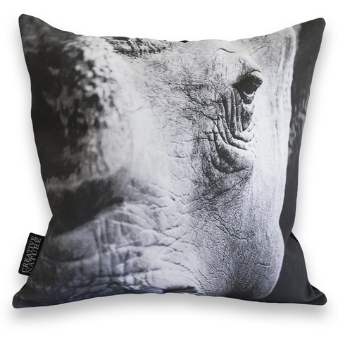 Cushion Cover SC BW 07 White Rhinoceros