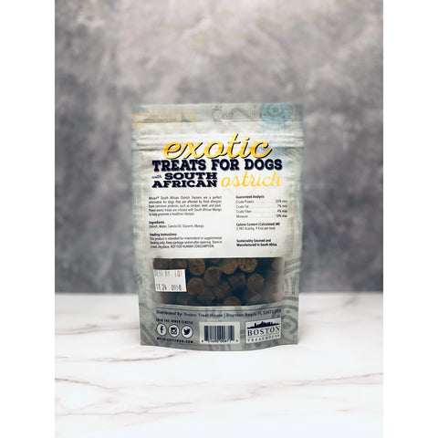 South African Ostrich Bites for Dogs  3 oz