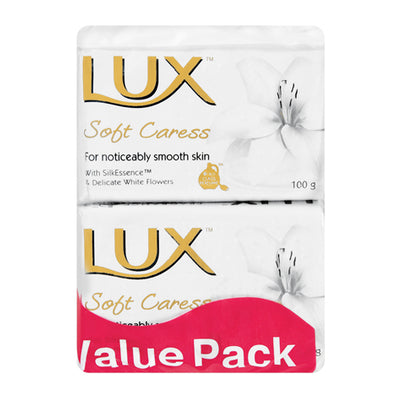 Lux Soft Caress Soap White 4s x 100g