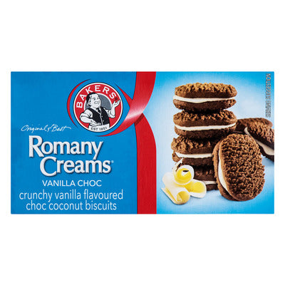 Bakers Romany Creams Vanilla Choc Biscuits 200g