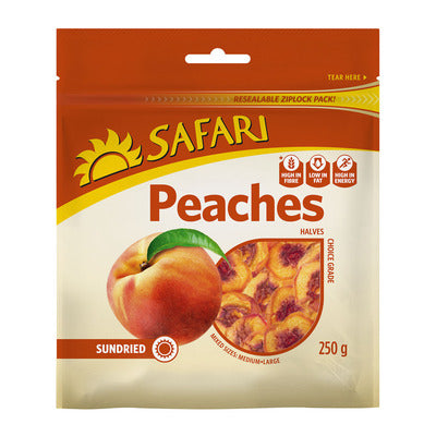 Safari  Sundried Cling Peaches 250g